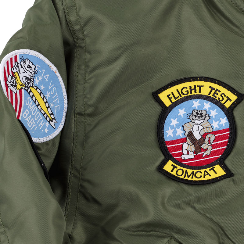 Kids aviator flying jacket badge detail 2